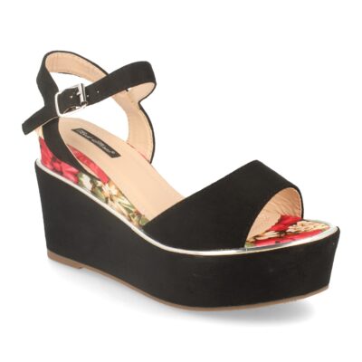 Sandalia de Cuña con Estampado Floral y Hebilla - Imagen 2