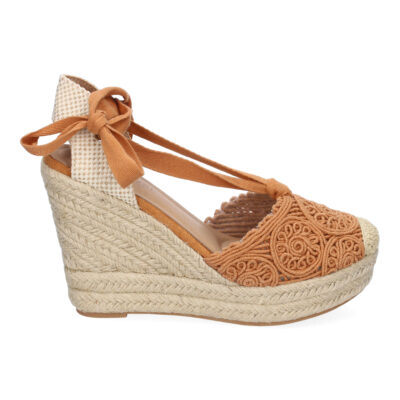 Sandalia de Cuña de Yute para Mujer, Diseño Comodo y Moderno, Elegante con Cintas - Imagen 2