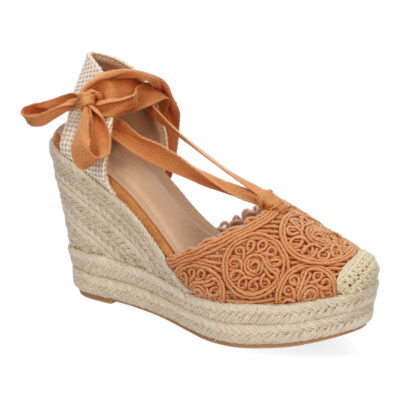 Sandalia de Cuña de Yute para Mujer, Diseño Comodo y Moderno, Elegante con Cintas - Imagen 3