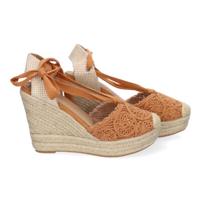 Sandalia de Cuña de Yute para Mujer, Diseño Comodo y Moderno, Elegante con Cintas - Imagen 5