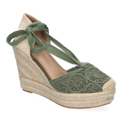 Sandalia de Cuña de Yute para Mujer, Diseño Comodo y Moderno, Elegante con Cintas - Imagen 3