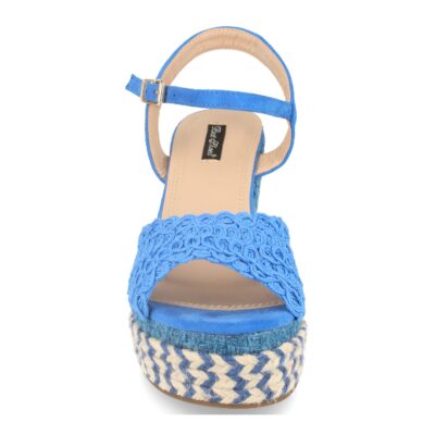Sandalia de Cuña con Yute MultiColor y Pala Trenzada en Circulos - Imagen 3