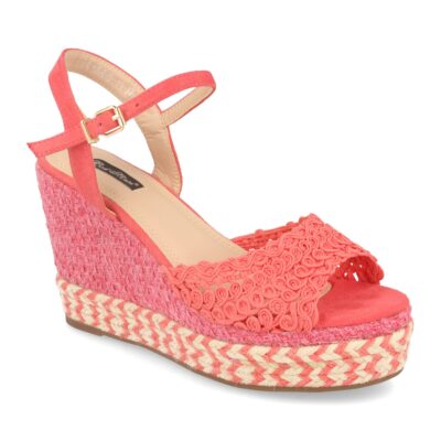 Sandalia de Cuña con Yute MultiColor y Pala Trenzada en Circulos - Imagen 2