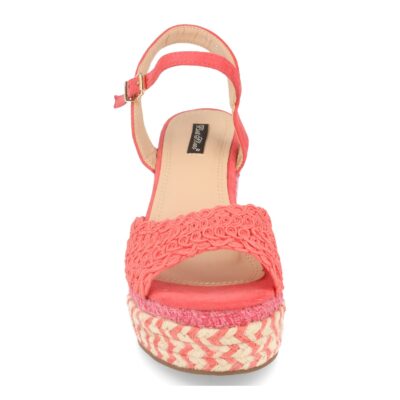 Sandalia de Cuña con Yute MultiColor y Pala Trenzada en Circulos - Imagen 3