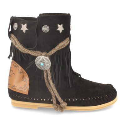 Botin de Mujer Plano con Flecos y Adornos