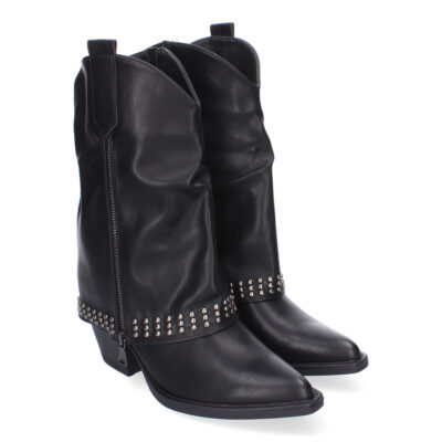 Botines de Tacón para Mujer, Estilo Cowboy Polaina, Comodas y Elegantes