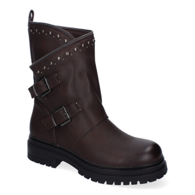 Botas de Mujer con Tachuelas, Estilo Motero, Suela Dentada, Diseño Moderno - Imagen 3
