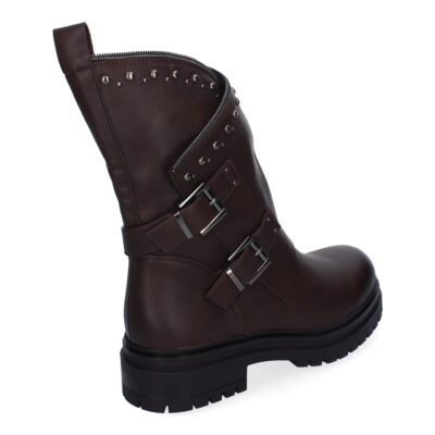 Botas de Mujer con Tachuelas, Estilo Motero, Suela Dentada, Diseño Moderno - Imagen 4