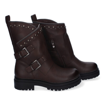 Botas de Mujer con Tachuelas, Estilo Motero, Suela Dentada, Diseño Moderno - Imagen 5
