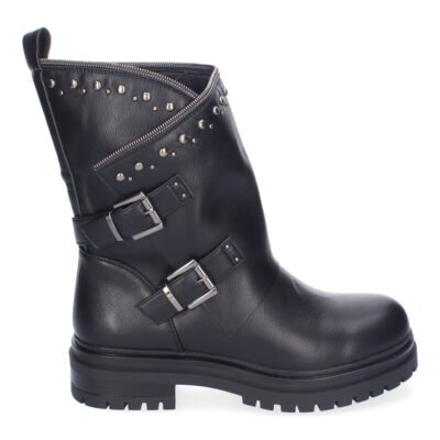 Botas de Mujer con Tachuelas, Estilo Motero, Suela Dentada, Diseño Moderno - Imagen 2