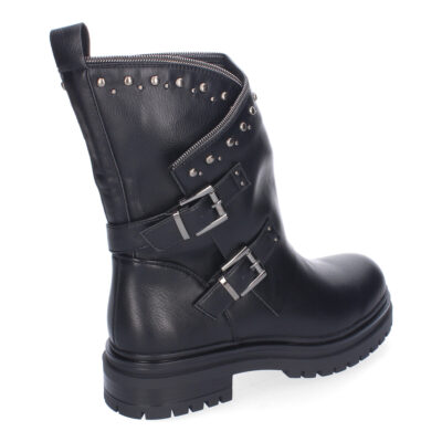 Botas de Mujer con Tachuelas, Estilo Motero, Suela Dentada, Diseño Moderno - Imagen 3