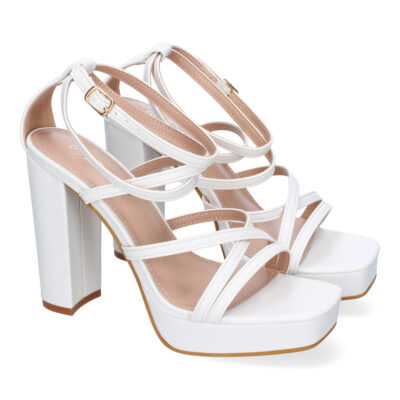 Sandalias de Tacón para Mujer, Elegantes, Diseño Moderno con Tiras Cruzadas