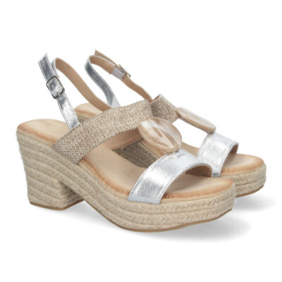 Sandalia de tacón para Mujer, Comodas, Detalle de Pedrería