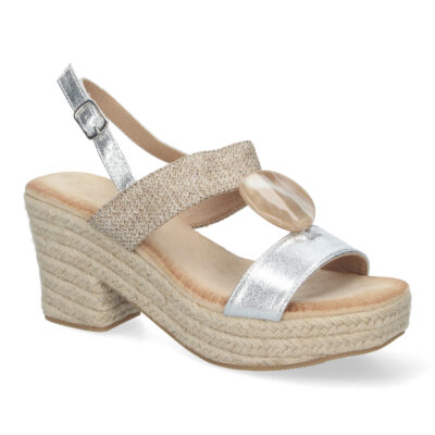 Sandalia de tacón para Mujer, Comodas, Detalle de Pedrería - Imagen 3