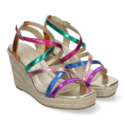 Sandalias de Cuña para Mujer con Tiras Cruzadas, Elegantes y Confortables