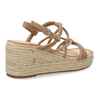 Sandalias de cuña de yute para mujer, comodas y elegantes diseño moderno con tiras cruzadas - Imagen 4