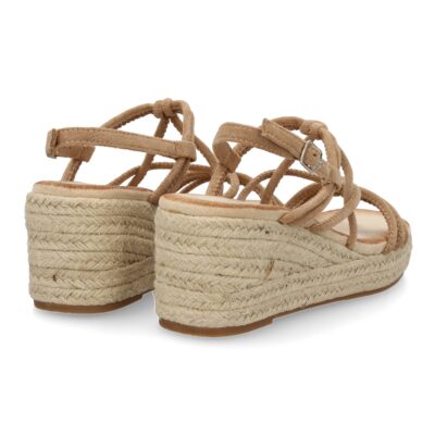 Sandalias de cuña de yute para mujer, comodas y elegantes diseño moderno con tiras cruzadas - Imagen 5