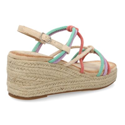Sandalias de cuña de yute para mujer, comodas y elegantes diseño moderno con tiras cruzadas - Imagen 5