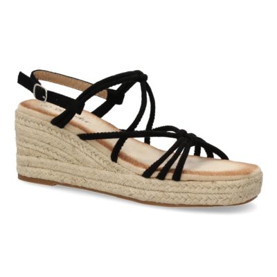 Sandalias de cuña de yute para mujer, comodas y elegantes diseño moderno con tiras cruzadas - Imagen 3