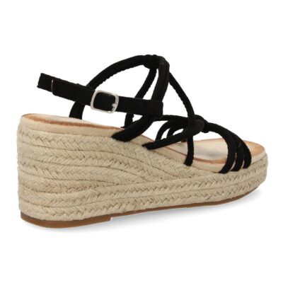 Sandalias de cuña de yute para mujer, comodas y elegantes diseño moderno con tiras cruzadas - Imagen 4
