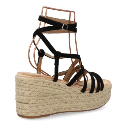 Sandalias de cuña de yute para mujer, diseño comodo y moderno con tiras cruzadas - Imagen 4