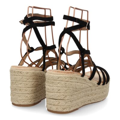 Sandalias de cuña de yute para mujer, diseño comodo y moderno con tiras cruzadas - Imagen 5