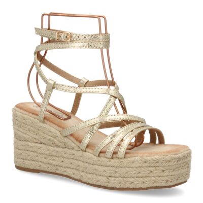 Sandalias de cuña de yute para mujer, diseño comodo y moderno con tiras cruzadas - Imagen 3