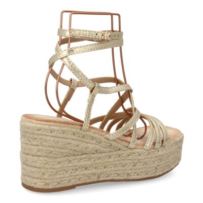 Sandalias de cuña de yute para mujer, diseño comodo y moderno con tiras cruzadas - Imagen 4