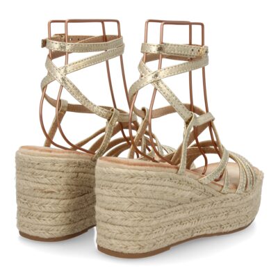 Sandalias de cuña de yute para mujer, diseño comodo y moderno con tiras cruzadas - Imagen 5