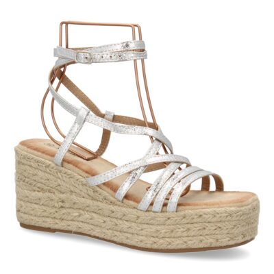 Sandalias de cuña de yute para mujer, diseño comodo y moderno con tiras cruzadas - Imagen 3
