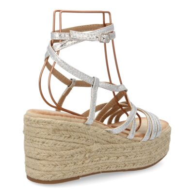 Sandalias de cuña de yute para mujer, diseño comodo y moderno con tiras cruzadas - Imagen 4