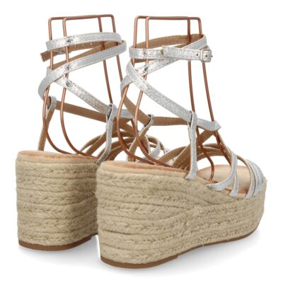 Sandalias de cuña de yute para mujer, diseño comodo y moderno con tiras cruzadas - Imagen 5
