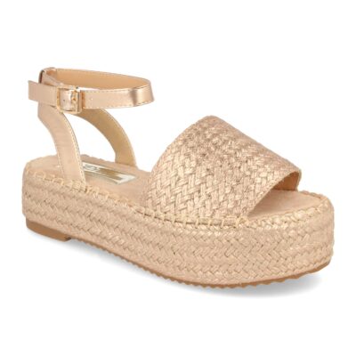 Sandalia de Plataforma con Yute Estilo Ankle Strap con Hebilla - Imagen 2
