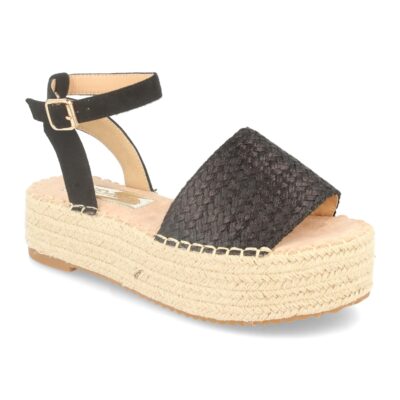 Sandalia de Plataforma con Yute Estilo Ankle Strap con Hebilla - Imagen 2