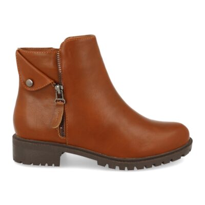 Botin de Mujer con Tachueal y Cremallera