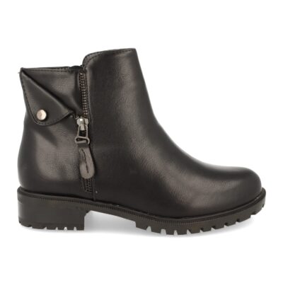 Botin de Mujer con Tachueal y Cremallera