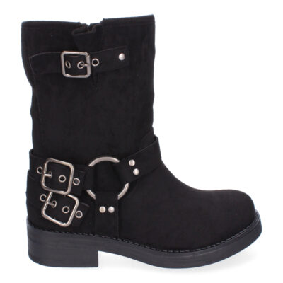 Botines de Mujer con Hebilla Metálica, Estilo Motero, Cómodas - Imagen 2