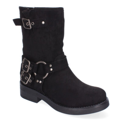 Botines de Mujer con Hebilla Metálica, Estilo Motero, Cómodas - Imagen 3