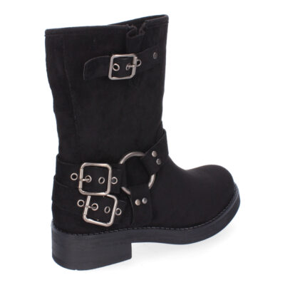 Botines de Mujer con Hebilla Metálica, Estilo Motero, Cómodas - Imagen 4