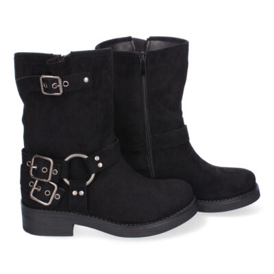 Botines de Mujer con Hebilla Metálica, Estilo Motero, Cómodas - Imagen 5