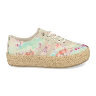 Zapato de Mujer con Cordones, Yute y Estampado