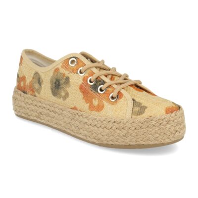 Zapato de Mujer con Cordones, Yute y Estampado - Imagen 2