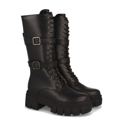 Bota de Plataforma con Cordones