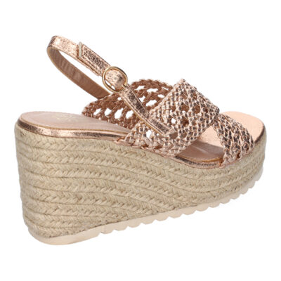 Sandalia de Cuña de Yute para Mujer, Comodas y Elegantes, Diseño Trenzado en la Pala - Imagen 4