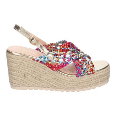 Sandalia de Cuña de Yute para Mujer, Comodas y Elegantes, Diseño Trenzado en la Pala - Imagen 2