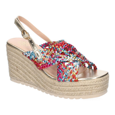 Sandalia de Cuña de Yute para Mujer, Comodas y Elegantes, Diseño Trenzado en la Pala - Imagen 3
