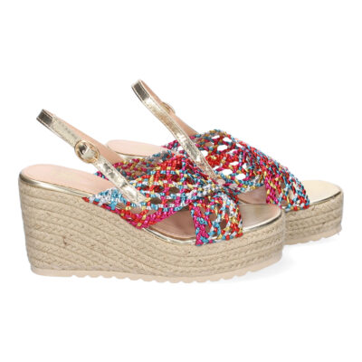 Sandalia de Cuña de Yute para Mujer, Comodas y Elegantes, Diseño Trenzado en la Pala - Imagen 5
