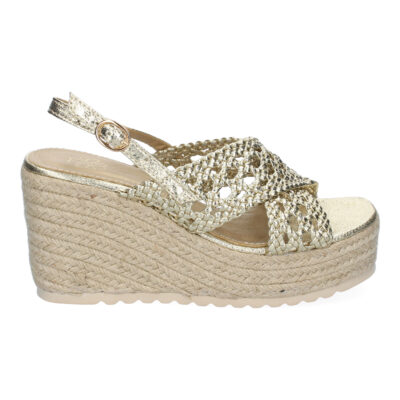 Sandalia de Cuña de Yute para Mujer, Comodas y Elegantes, Diseño Trenzado en la Pala - Imagen 2
