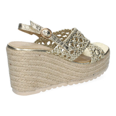 Sandalia de Cuña de Yute para Mujer, Comodas y Elegantes, Diseño Trenzado en la Pala - Imagen 4