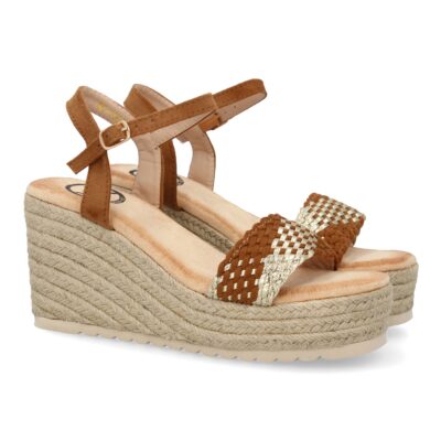 Sandalias de cuña de yute para mujer, comodas y elegantes, diseño moderno.